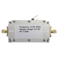 LNA 0.3GHz-4GHz 60dB High Gain Ultra-Low-Noise Amplifier Module - Receiver Front-End Signal Enhancement Module