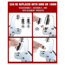 Stainless Steel Grommet Kit with Hammer and Bag, Grommets in Two Sizes for DIY Projects