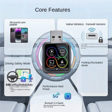 Wireless Carplay Adapter 4In1 Android Auto/Airplay Mirror Link/USB Dongle AI Box for Car with Wired for Carplay Support