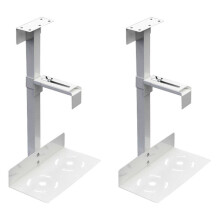 2X Universal PC Case Holder Adjustable Host Box Stand Versatile Under Desk or Wall Side Mount, Cpu Stand Lift White