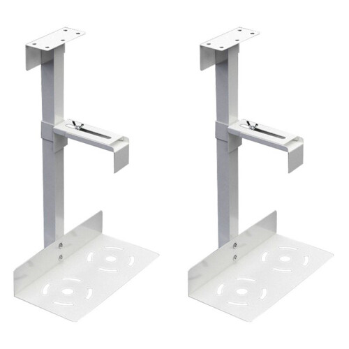 2X Universal PC Case Holder Adjustable Host Box Stand Versatile Under Desk or Wall Side Mount, Cpu Stand Lift White