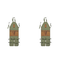 2X Tuinschort, Tuinsnoeien met Meerdere Zakken, Plukschort voor Buiten, Anti-Vuil Schort in
