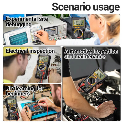 SZ818 PRO Digital Multimeter Type-C Charging AC/ Resistance Capacitor Frequency Detection Electrical Universal Meter 2