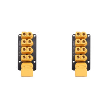 2X 200A Power Distribution Board 4 Channels XT60 Connector Male Female Plug 45x23mm PCB Welding Board Plate for RC Car