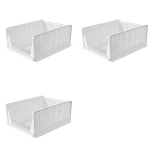 3X Stackable Wardrobe Storage Box Multi-Function Foldable Suitable for Wardrobe Storage Clothing Drawer Storage Box