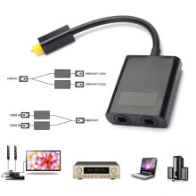 2X Adattatore per Cavo Splitter per Fibra Ottica Digitale A Doppia Porta 1 In 2 Uscite