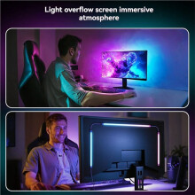 2X Computer Screen Synchronization Strip Monitor RGB LED PC Backlight Pickup Light for Esports Room for 27 Inch Monitor