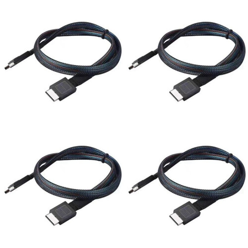 4X  Sas Server Multi-Function Convenient Hard Disk Cable Oculink SFF-8611 Pcie4.0 Array Card Connection Cable 1