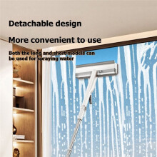 Raquette de Nettoyage pour Vitres de 1,3 M, Balai Multi-Usages pour le Nettoyage des Sols, Carrelages et Vitres. Design Ergonomique pour le Nettoyage