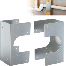 Galvanized Stud Shoes for Double 2X Studs 16-Gauge 6.25"X3" Fits 2 3/8" OD Pipes Heavy Duty Pipe Protection