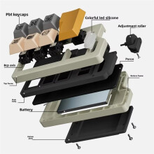 Nieuw M7Pad Draadloos Mechanisch Toetsenbord met Dubbele Modus, Aanpasbare Sneltoetsen, Ondersteunt BLE5.0 A