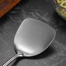 Stainless Steel Spatula for Carbon Steel, Stainless Steel Wok Spatula Metal, Wok Tools Set, Wooden Handle Soup Ladle