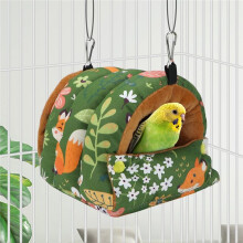 Bird Nest House Winter Warm Snuggle Hut Bird Bed Hanging Hammock for Parrots Budgies Parakeets Caique Cockatiels