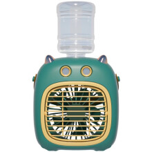 (Green) MINI Spray Fan USB Portable Handheld Fan with Dual Spray Cooling Mist