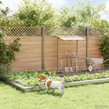 vidaXL Gartenzaun mit Pfählen 48 stk. 35 x 50 cm Verzinkter Stahl