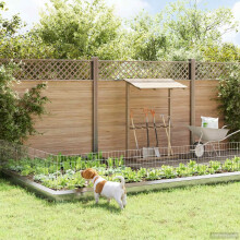 vidaXL Gartenzaun mit Pfählen 24 stk. 75 x 50 cm Verzinkter Stahl