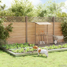 vidaXL Gartenzaun mit Pfählen 24 stk. 95 x 50 cm Verzinkter Stahl