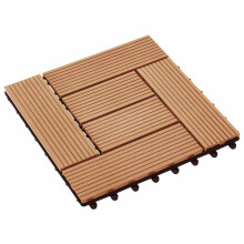 vidaXL Terrassenfliese 11 stk. Teak 30 x 30 cm WPC