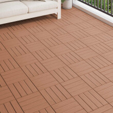 vidaXL Terrassenfliese 3D-Design 11 Stk. Hellbraun 30 x 30 cm WPC
