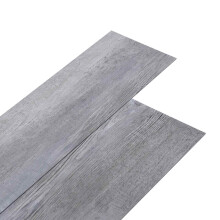 vidaXL Selbstklebende PVC-Bodenplanken Mattes Holz Grau 30,5 x 61 cm