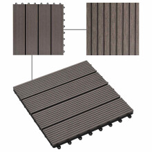 vidaXL Terrassenfliese 11 stk. Dunkelbraun 30 x 30 cm WPC