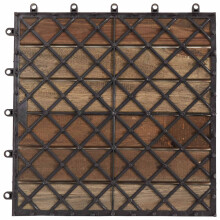 vidaXL Terrassenfliese 10 Stk. Grau 30 x 30 cm Akazien-Hartholz
