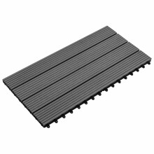vidaXL Terrassenfliese 6 stk. Grau 60 x 30 cm WPC
