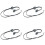 4Pcs Technic Power Function 8870 LED Light Link  Cable for Train Vehicle Building Block Power Group 1