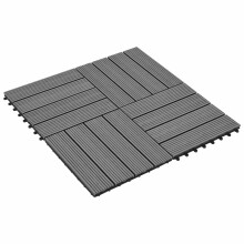 vidaXL Terrassenfliese 11 stk. Grau 30 x 30 cm WPC