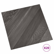 vidaXL Selbstklebende Bodenplanken Gestreift Grau 30,5 x 30,5 cm