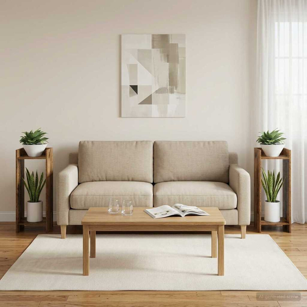 Photos - Plant Stand VidaXL  2 pcs Old Wood 30 x 30 x 80 cm Engineered Wood 