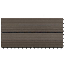 vidaXL Terrassenfliese 6 Stk. Dunkelbraun 60 x 30 cm WPC
