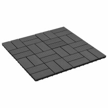 vidaXL Terrassenfliese 11 stk. Schwarz 30 x 30 cm WPC