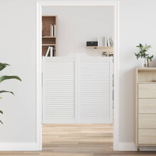 vidaXL Schwingtüren 100 x 50 cm Massives Kiefernholz Weiß
