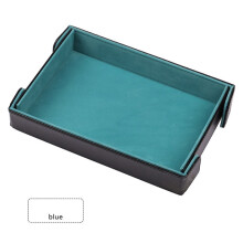 Magnetic Leather Storage Tray for Dice, Cutlery & Board Game - Foldable & Eco-Friendly Red