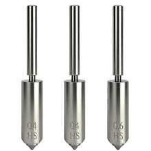 3 Stuks 0.4mm 0.4mm 0.6mm Gehard Staal Mondstuk voor voor Kobra S1 Max, Volledig Metalen Geïntegreerde Keelbuismondstukken