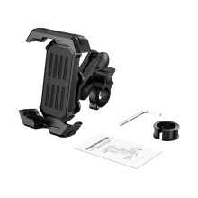 Soporte de Teléfono Universal para Motocicleta con Suspensión Dual para Teléfonos de 4.8-7.5" Soporte Seguro para Teléfono de Bicicleta