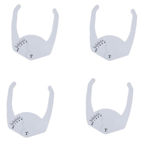 4 Pack Plastic Pocket Caliper 7" Range Tool for Fruit Vegetable Onion Diameter, 1/4 Inch Scale Red Portable Easy to Read