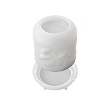 3D Relief Rose Candle Jar Silicone Mold Set DIY Plaster Epoxy Resin Magnolia Lily Flower Storage Box Molds Magnolia