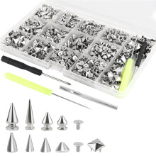 593 St. Punk Nitar och Spikar Kit för Kläder, Läder och DIY Hantverksprojekt