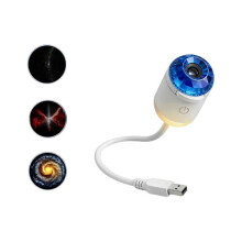 Luz Noturna Projetor Galáctico Holográfico 2 em 1 Controle de Voz Lâmpada Céus Estrelados para Quarto 360 Rotativo 3 Filmes