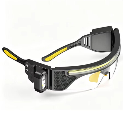 Multi-Function 2-in-1 Glasses Goggle Light Rechargeable Headlamp and Wave Sensor for Work Repair and Emergency