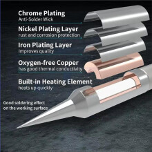 Mechanic 1set C210 Soldering Iron Tips 210 Tips for T210-A T210-NA Sugon T26 T26D Soldering Handle Soldering Station Welding Tip