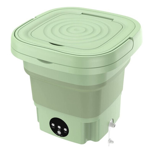 Portable Washing Machine,Folding  Washing Machine Sterilization Drying Washing Machine for Clothes EU Plug Green