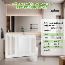 S97013662 Bathroom Exhaust Fan Cover, Bathroom Ventilation Fan Grille Lens for Broan Nutone Replacement for 655, 656