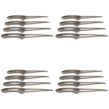 16X Pinzas para Barbacoa Coreanas Y Japonesas Pinzas para Parrilla Autoportantes Utensilios de Cocina Antideslizantes Pinzas de Acero Inoxidable