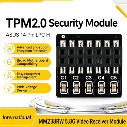 TPM2.0 Security Module 14 Pin LPC H Trusted Platform Module Data Encryption Standalone Encryption Chip 1