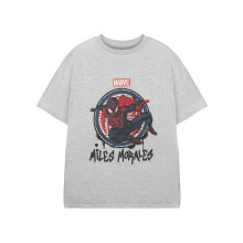 (9-10 Years) Marvel Spiderman Short Sleeved T-Shirt (Boys Grey)