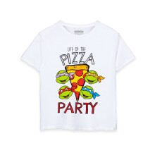 (3-4 Years) Teenage Mutant Ninja Turtles Short Sleeved T-Shirt (Boys White)