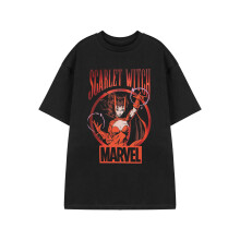 (Small) Marvel Short Sleeved T-Shirt (Womens Black)